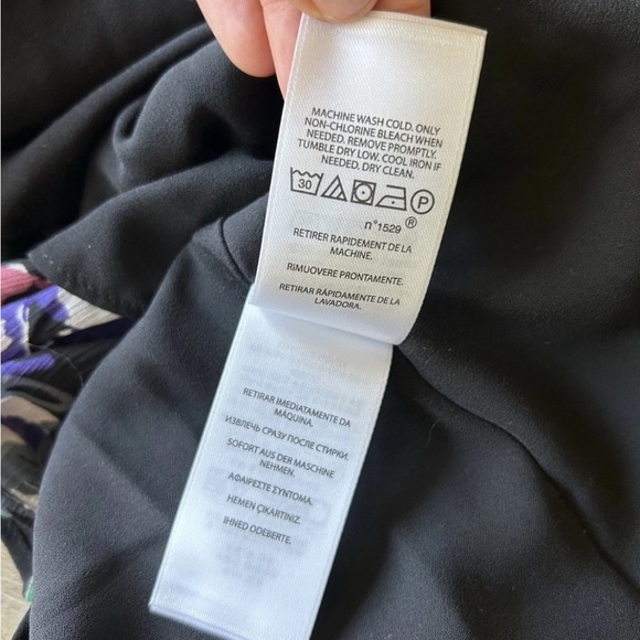 Lauren Ralph Lauren $165 Floral Crinkle Georgette Dress sz 12 Black Label NEW - Picture 8 of 16